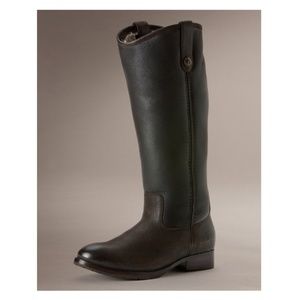 New! Frye Brown Melissa Button Shearling Boots